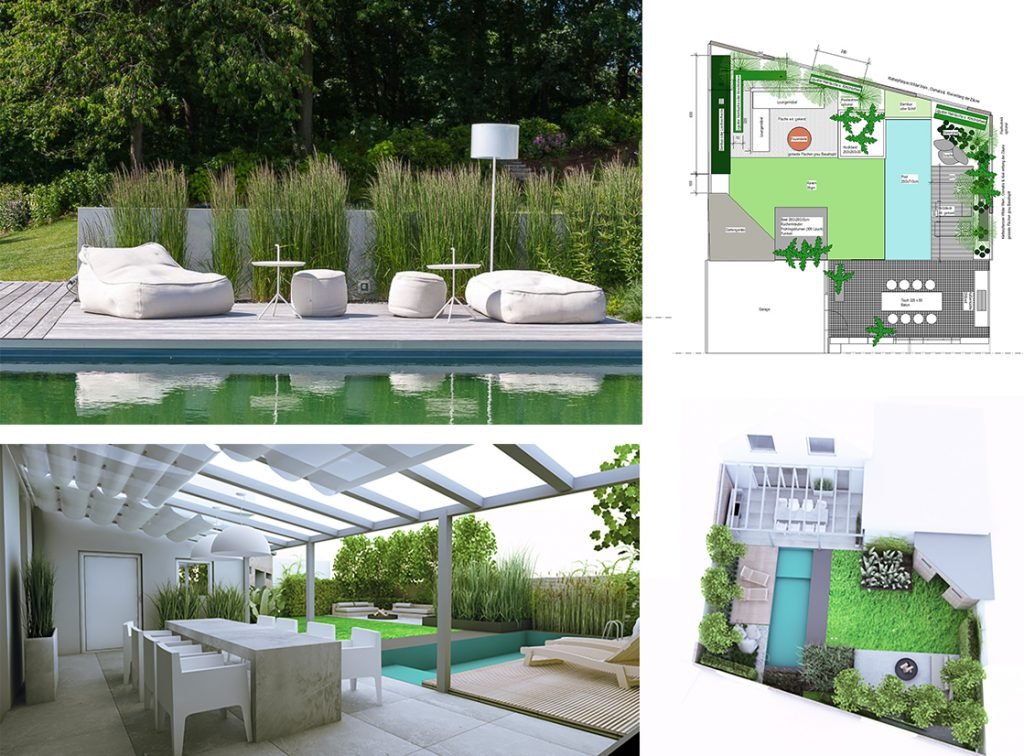 Garten Design Konzept mit Pool für ein Einfamilienhaus in Germersheim