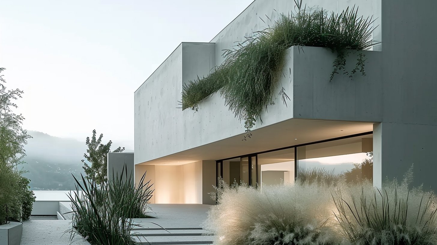 Moderne Villa in der Schweiz: Klare Linien, Naturmaterialien, großzügige Glasfronten